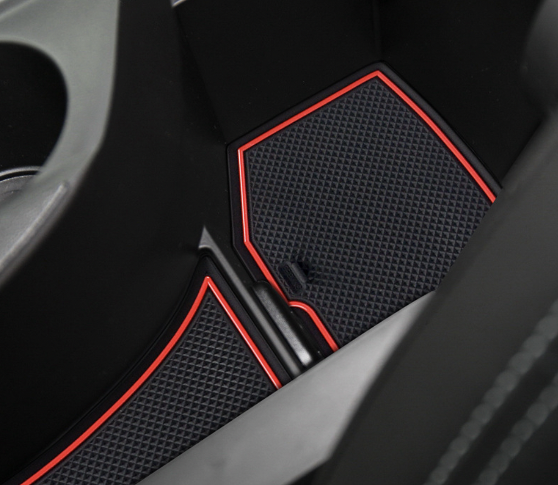 Car Door Slot Pads for Chevy Camaro 2016-2024 Center Co<i></i>nsole Mats Cup Holder Inserts Liners Interior